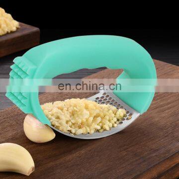 Kitchen Tools Multifunction 2 In 1 Stainless Steel Garlic Press photo-4