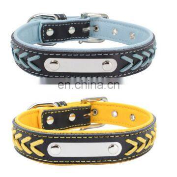 Stainless Steel Iron Pet Woven Collar Leather Leash Training Dog Rope Pet Neck Chain Pet Supplies photo-3