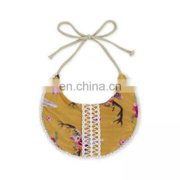 Wholesale Cheap Brushed Milk silk colorful Floral pattern New bandana bibs baby