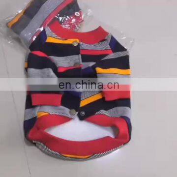 Wholesale casual cotton stripe pet dog british style clothes winter cold