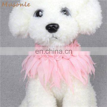 Wholesale decorative lace pet neck collar silk dog neckerchief