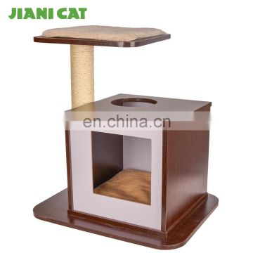 high quality MDF wooden cardboard cat scratcher lounge