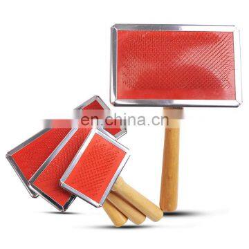 Wooden Bamboo Grooming Hair Remover Pet Slicker Comb Dog Brush For Dog photo-6