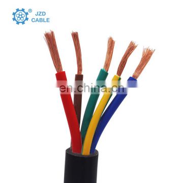 300/500V copper cable stranded RVV 5 core 6mm2 flexible cable electric cable wire