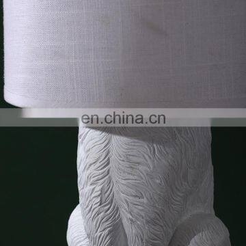 Unique Rabbit Shape Resin Base Customised Desk Light Animal Small White Vintage Home Lamps for Table photo-4