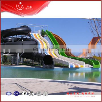 Aqua Park Equipment Fiberglass Open Spiral Flume Slide