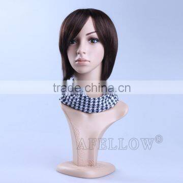 Men Dispaly Jewelry/ hat /scarf/wig mannequin head Plastic Male Realistic head manikin,Cheaper Head Mannequin, H1022