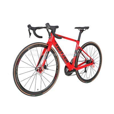 TWITTER 2021 New Arrival 700c Full Carbon Road Bike Complete Disc Brake Hidden Cables 105 Groupset 22 Speed Gravel Road Bicycle photo-4