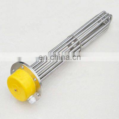 110V 1kw 2kw 3kw 5kw 6kw 9kw 12kw Industrial Electric Screw Plug Flange Immersion Tubular Heater Element With Thermostat photo-4