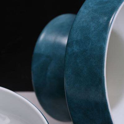 Chinese Hand Made Jingdezhen Blue Fruit Dessert Ceramic Tray Decoration Art For Home photo-4