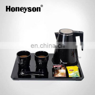 Honeyson top hotel appliance electric kettle with tray set