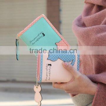 One Set Sale PU Leather Can Put ID and Bank Card Money Cash de Cuero