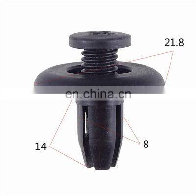 Black Plastic Nylon Pom Material Push-Type Retainer Clips Auto Plastic Fasteners Clips
