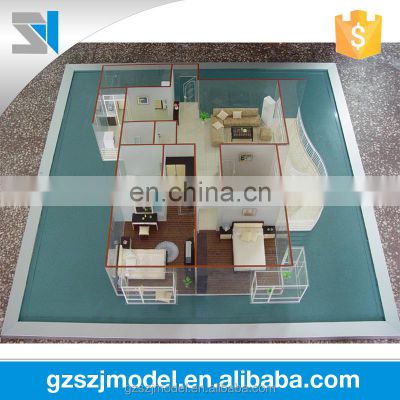 Construction building layout scale model making unit 3d house interior model maker