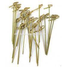 Catering supplies disposable bamboo cocktail picks Curled Bamboo Pick