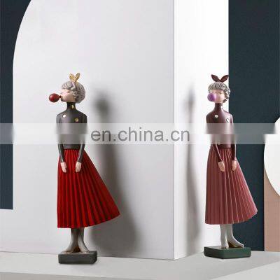 Nordic Style Girl Decoration Skirt Girl TV Cabinet Decoration photo-5