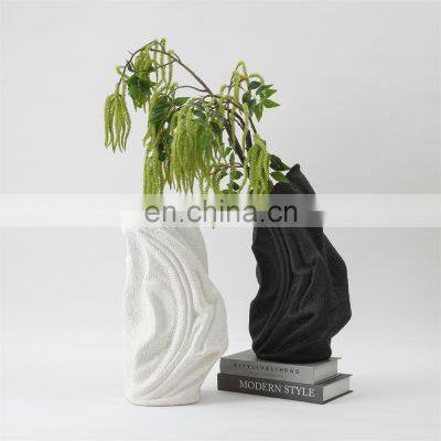 Simple Nordic Designed Geometry Color Glazed Ceramic Indoor Table Decoration Flower Vase