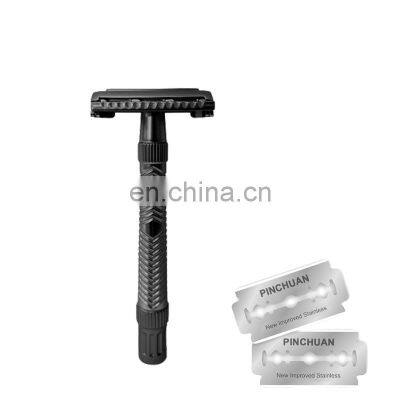 New Double edge safety butterfly open shave safety razor for men