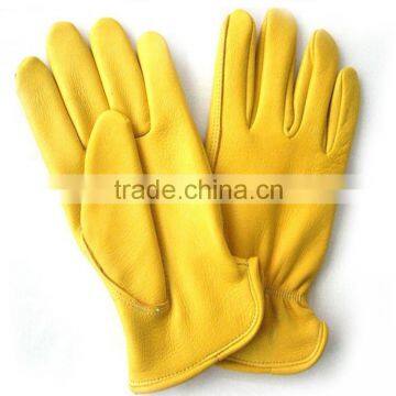 Cow grain leather driving gloves