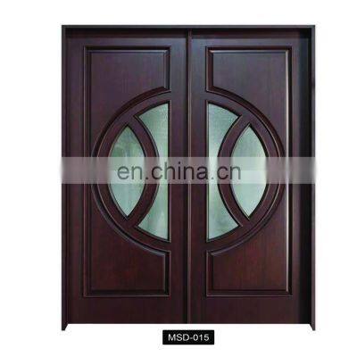 Modern Double Entry Door Gates Exterior Solid Wood Front Luxury Doors Design Wooden Interior Wooden Door