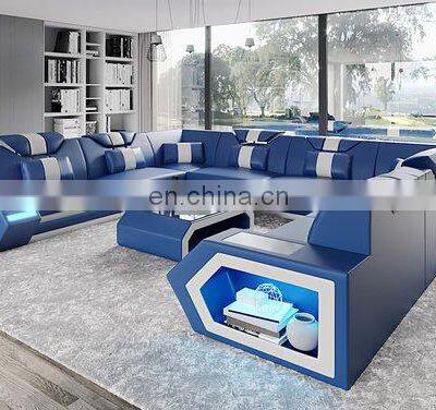 New Home Needed Living Room Beautiful Sectional Sofa Set Furniture With LED Light photo-5