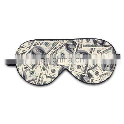 Adjustable Band Silk Sleep Eye Mask Leopard Print Night Eyeshade Sleeping Blindfold