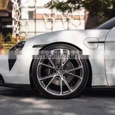 Runde Carbon Fiber Material For Porsche Taycan Techart Style Body Kit Front Lip Rear Lip Side Skirt Spoiler Side Mirror Shell photo-4