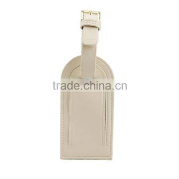 Genuine Nappa Leather Cream Color Baggage Tag Luggage Tag photo-2