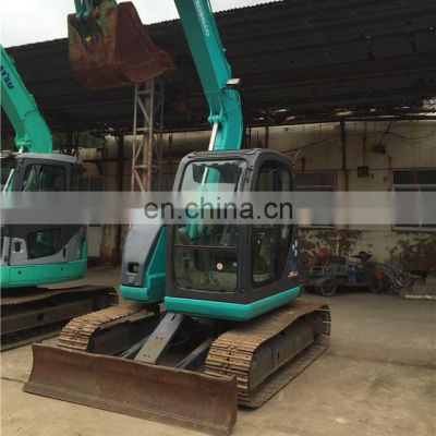 Second hand kobelco mini crawler excavator , Kobelco original 7ton 8ton 10ton excavator , Kobelco sk70 sk75 sk120