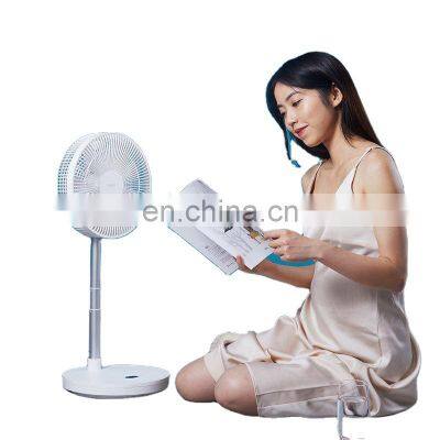 New storage floor electric fan Guangdong household Taili remote control silent wireless charging folding retractable fan