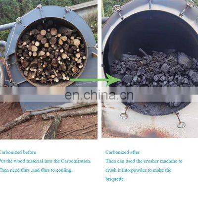Energy Saving No Pollution Horizontal Carbonization Kiln Furnace Activated Charcoal Making Machine photo-5