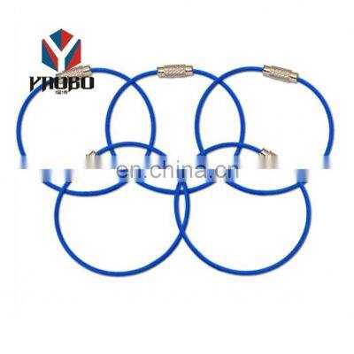 Moderate Price Metal Keychain Stainless Steel Wire Lock Screw Key Ring Designs With Screw photo-3