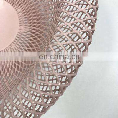 Manufacture Popular Kitchen Living Home Decor Picnic Food Fruit Storage Iron Small Size Round Color Pink Metal Wire Fruit Basket photo-4