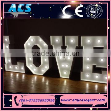 ACS lovely colorful acrylic led giant love letter