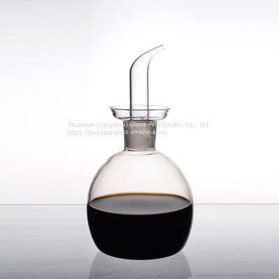 Customized Borosilicate Glass Olive Oil Vinegar Bottle Glass Oil Cruet With Spout photo-5