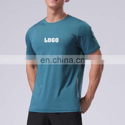 Hot Sale Quick Dry Short Sleeve Fitness Workout T Shirt Sports Casual Gym Top Men Activewear Outdoor Training Running Shirt