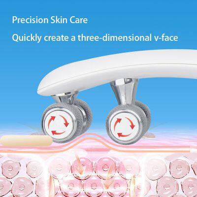 Dual-Action Beauty Facial Roller Massager With V-Shape Lifting Slimming Chin Care Electric EMS Massaging Belt Personal Skin Care photo-3