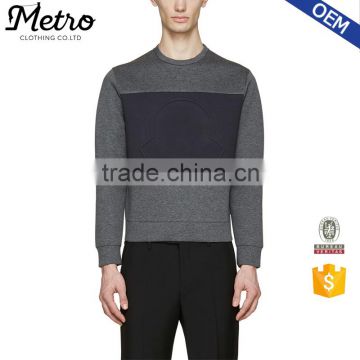 Custom Mens Fashion Grey Neoprene Sweatshirts