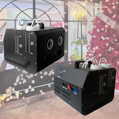 2025 New Stage Double Hole LED Fog Bubble Machine for Wedding /Banquet /Events / for Hanging photo-3