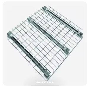 Hot Dip Steel Storage Warehouse Galvanized Metal Waterfall Wire Pallet Rack Welded Mesh Flared Decking Railing Pallet For Sale