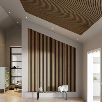 Acoustic Slat wood panel for wall decoration