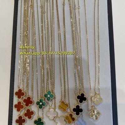 VCA 18K золотая подвеска в виде четырехлистного клевера из лавового камня