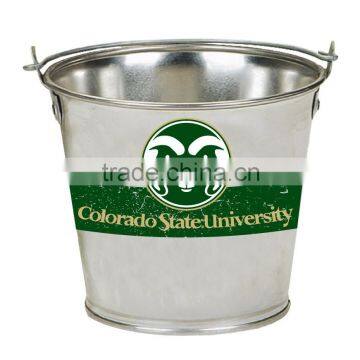 CMYK Logo 5L galvanized iron tin ice bucket, beer bucket, ice pails