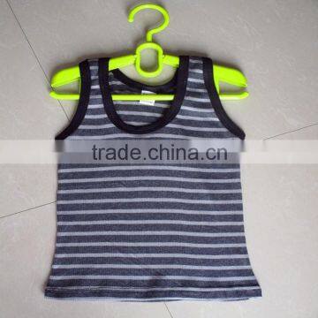 0.42USD Wholesale Stock Hot Sales Fashion Style Summer Blank Colorful Cotton Cheap Wholesale Kids Singlets/Vest ( Kctbx002) photo-5