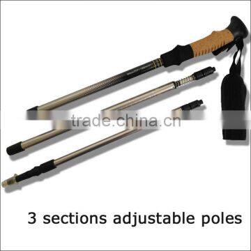 300G Duralumin 7075 Inner Lock System 3 Shaft Heating Print Trekking Pole photo-2