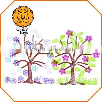 Wooden Rubber Stamp Apple Tree 7 Pcs for Kids photo-2