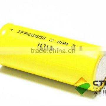 LI-FEPO4 rechargeable 26650 battery