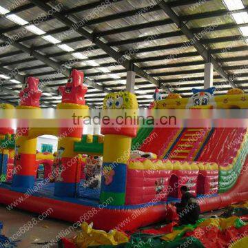 2014 New inflatable bouncer donald duck side big slider