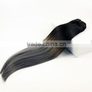 Ombre bundles cheap straight gray hair weaves