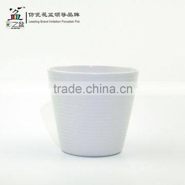 Hotsale Colorful Garden Flower Pot Wholesale MX1202-2 Fine Lines Melamine Flower Pot photo-5